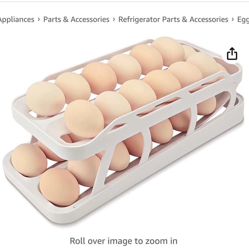 Rolling Refrigerator Egg Dispenser-holds 28 eggs